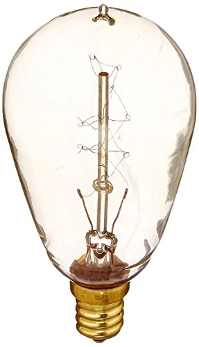 Bulbrite NOS25ST15/E12 25 Watt Nostalgic Incandescent Edison ST15, Vintage Spiral Filament, Candelabra Base, Antique Finish - Cheap-Us