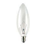 Bulbrite KR40CTC/32-10PK 40 Watt Krypton Krystal Touch B10 Torpedo Chandelier Bulb, Candelabra Base, Clear, 10-Pack - Cheap-Us