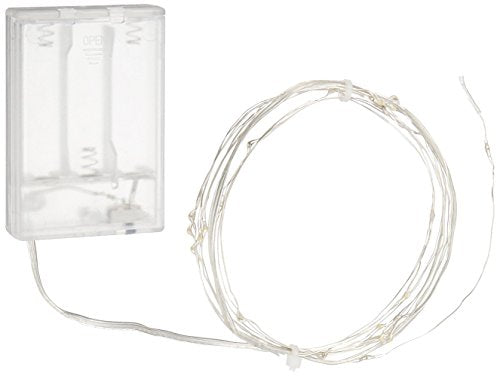 Bulbrite LED/STAR/SIL/S/27K Indoor LED Starry String Lights, 10' Copper Wire, Battery Pack - Cheap-Us