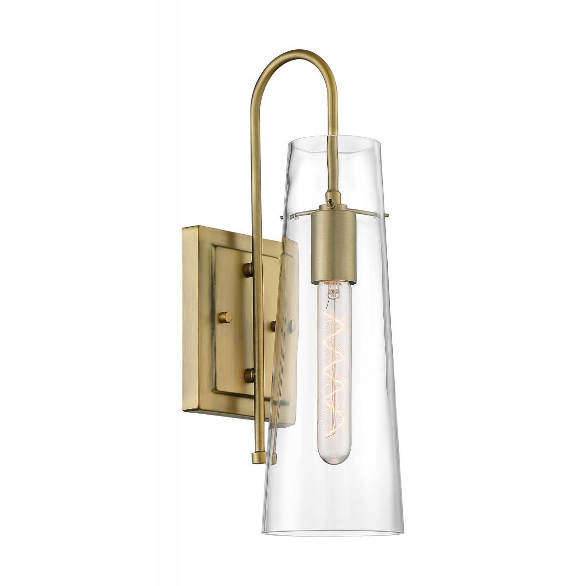 60-6859 ALONDRA 1 LIGHT WALL SCONCE Alondra - 1 Light Sconce with Clear Glass - Vintage Brass Finish - Cheap-Us