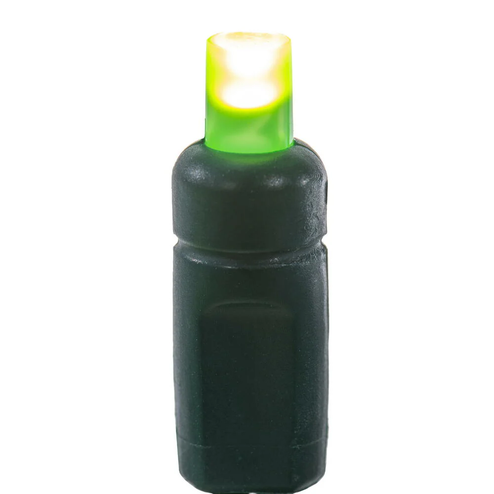 Vickerman 50 Lime Wide Angle Single Mold End-Connecting Coaxial Non-Rectified LED Light Set with 22 Gauge Green Wire, 3