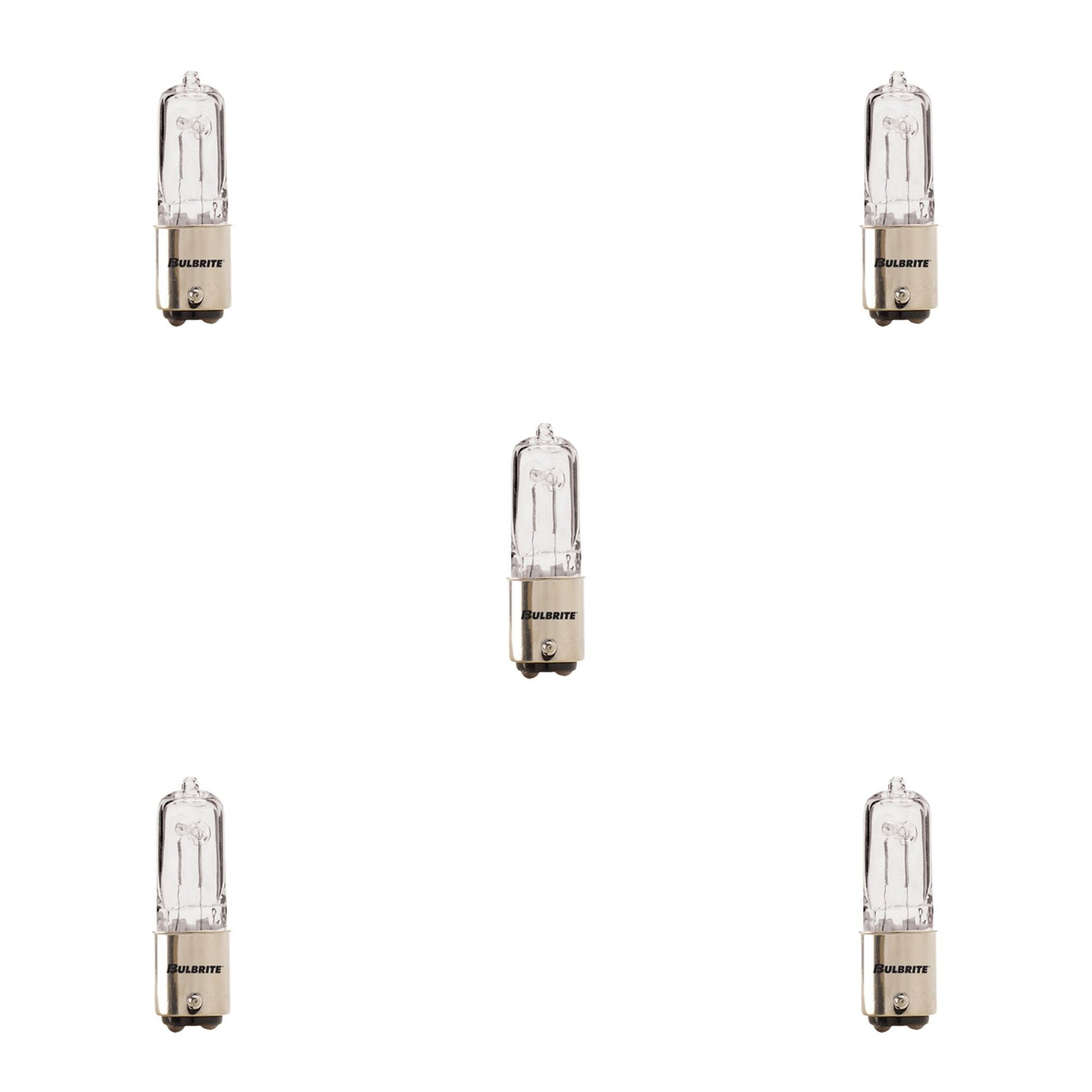 BULBRITE HALOGEN T4 DOUBLE-CONTACT BAYONET (BA15d) 75W DIMMABLE LIGHT BULB 2900K/SOFT WHITE 5PK (613076) - Cheap-Us