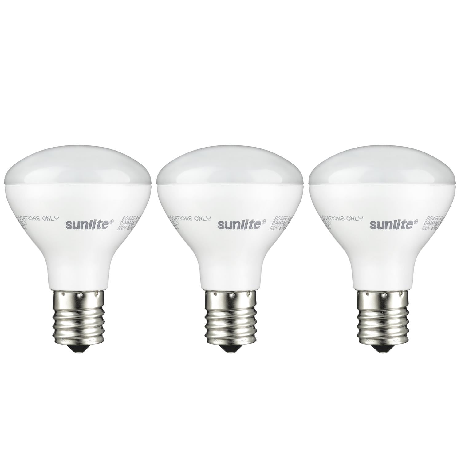Sunlite R14/LED/N/E17/4W/D/27K LED R14 Reflector Floodlight 4 Watt (25W Equivalent) Light Bulbs, Intermediate (E17) Base, 2700K, Warm White - Cheap-Us