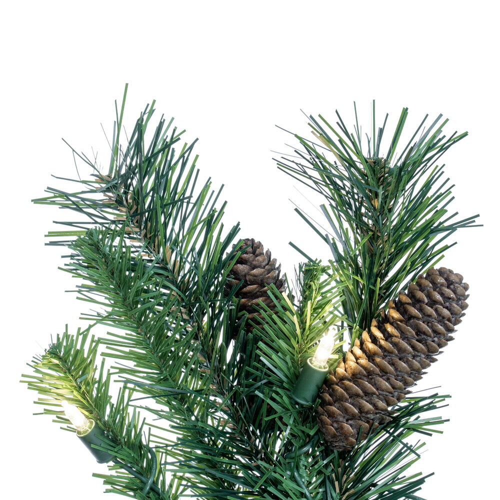 Vickerman 9' Cheyenne Artificial Christmas Garland Warm White LED Lights - Cheap-Us