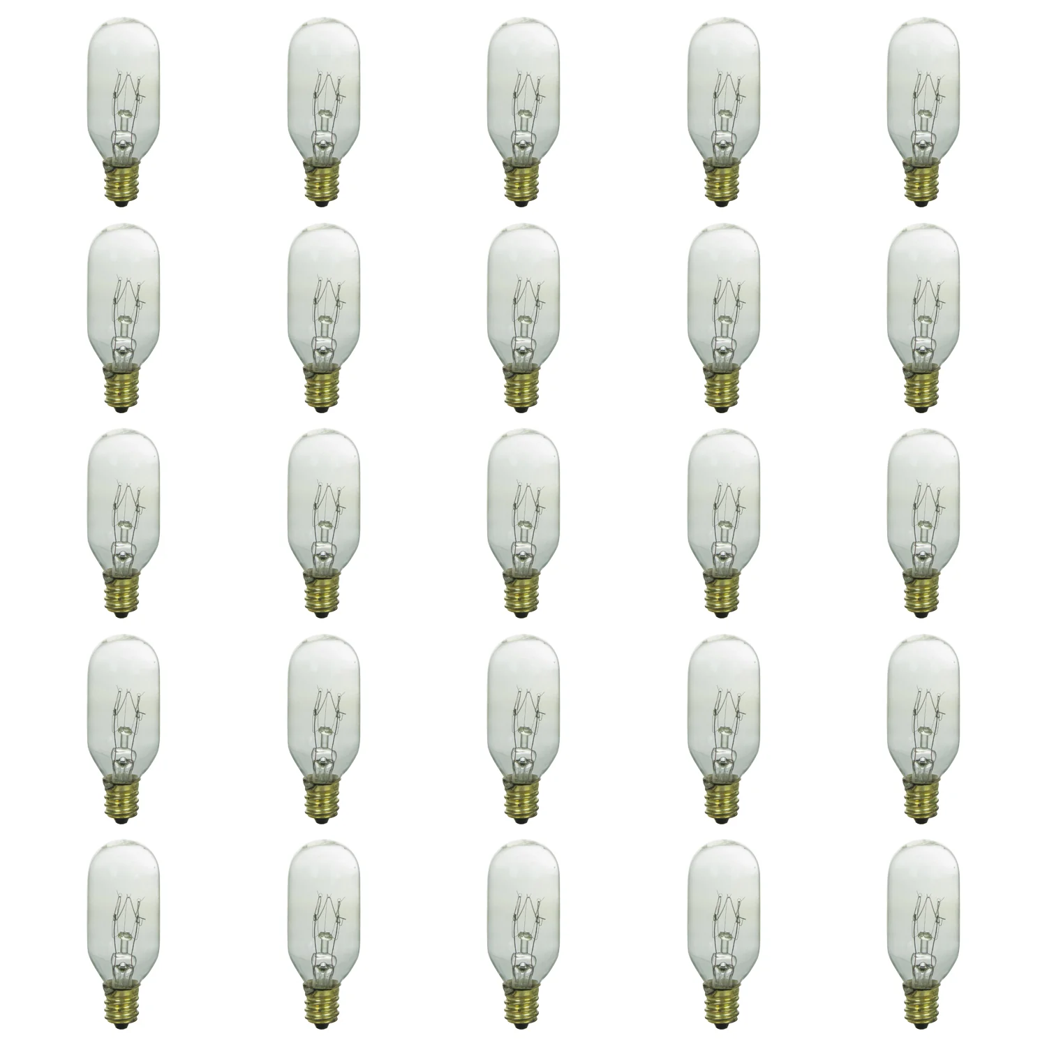 Sunlite 25W T8 120V Candelabra Base Clear Bulb (25 Pack) - Cheap-Us
