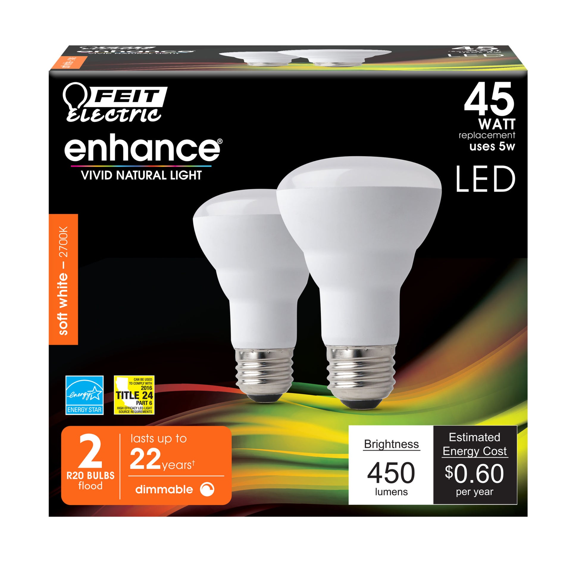 450 Lumen 2700K Dimmable LED R20 - Cheap-Us