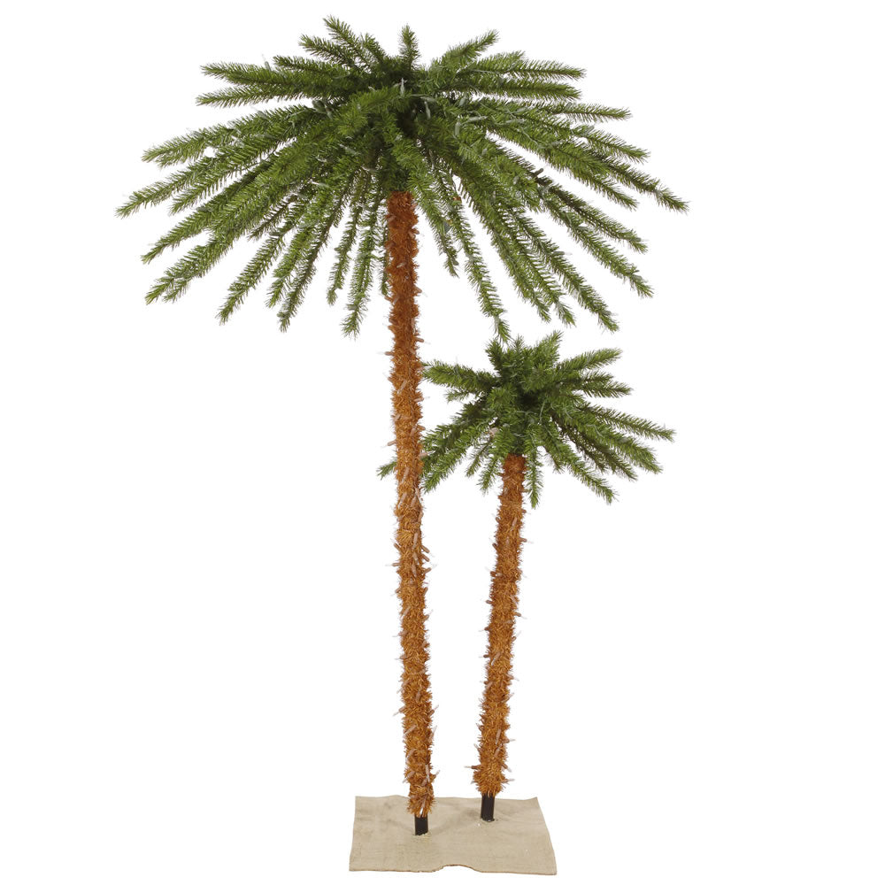 Vickerman 4' and 6' Outdoor Palm Artificial Christmas Tree 400 Warm White Italian LED Lights. - Cheap-Us