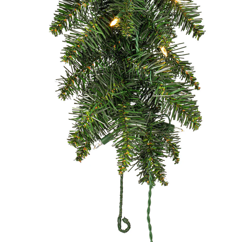 Vickerman 9' Camdon Fir Artificial Christmas Garland Warm White LED Mini Lights - Cheap-Us