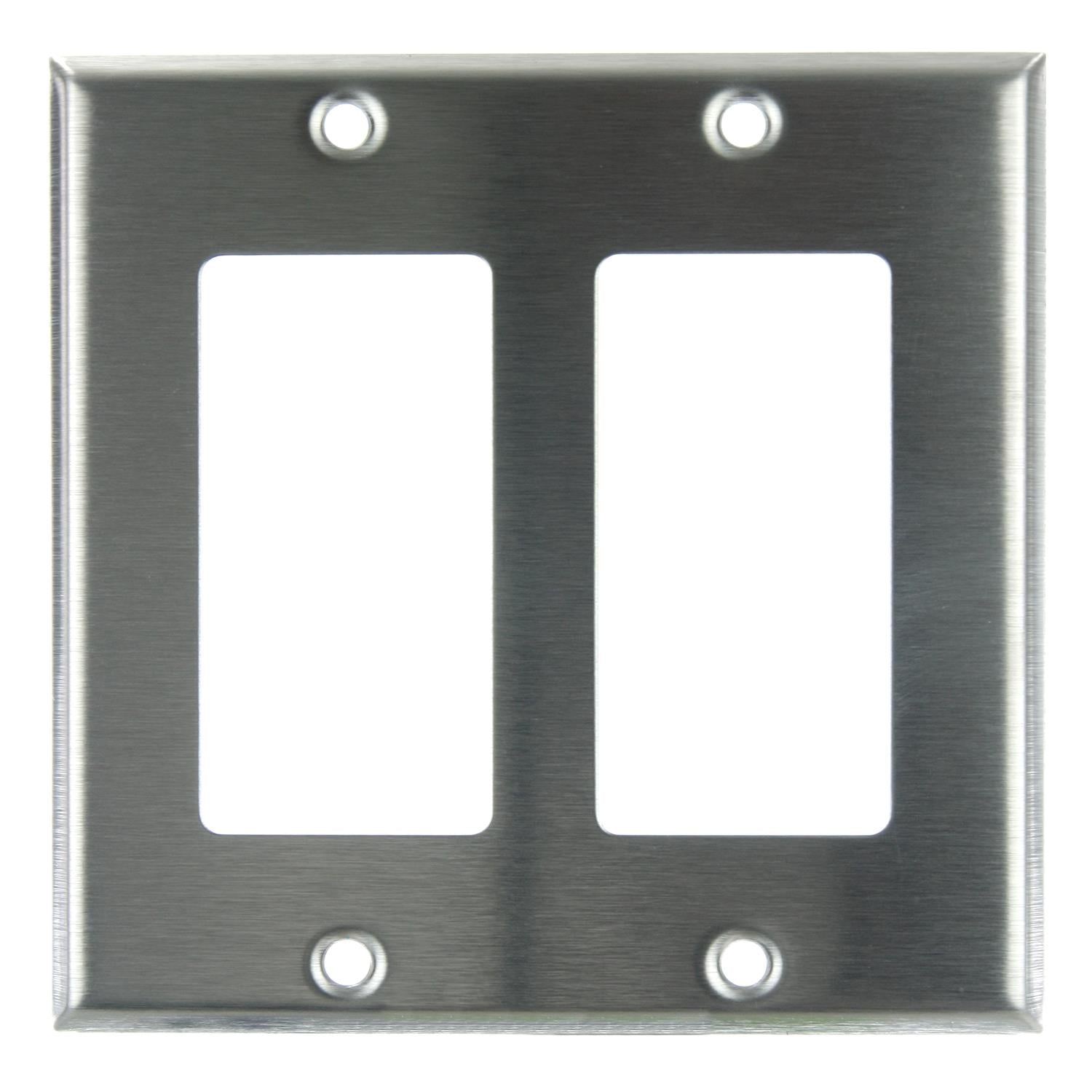 Sunlite E302/S 2 Gang Decorative Switch and Receptacle Plate, Steel - Cheap-Us