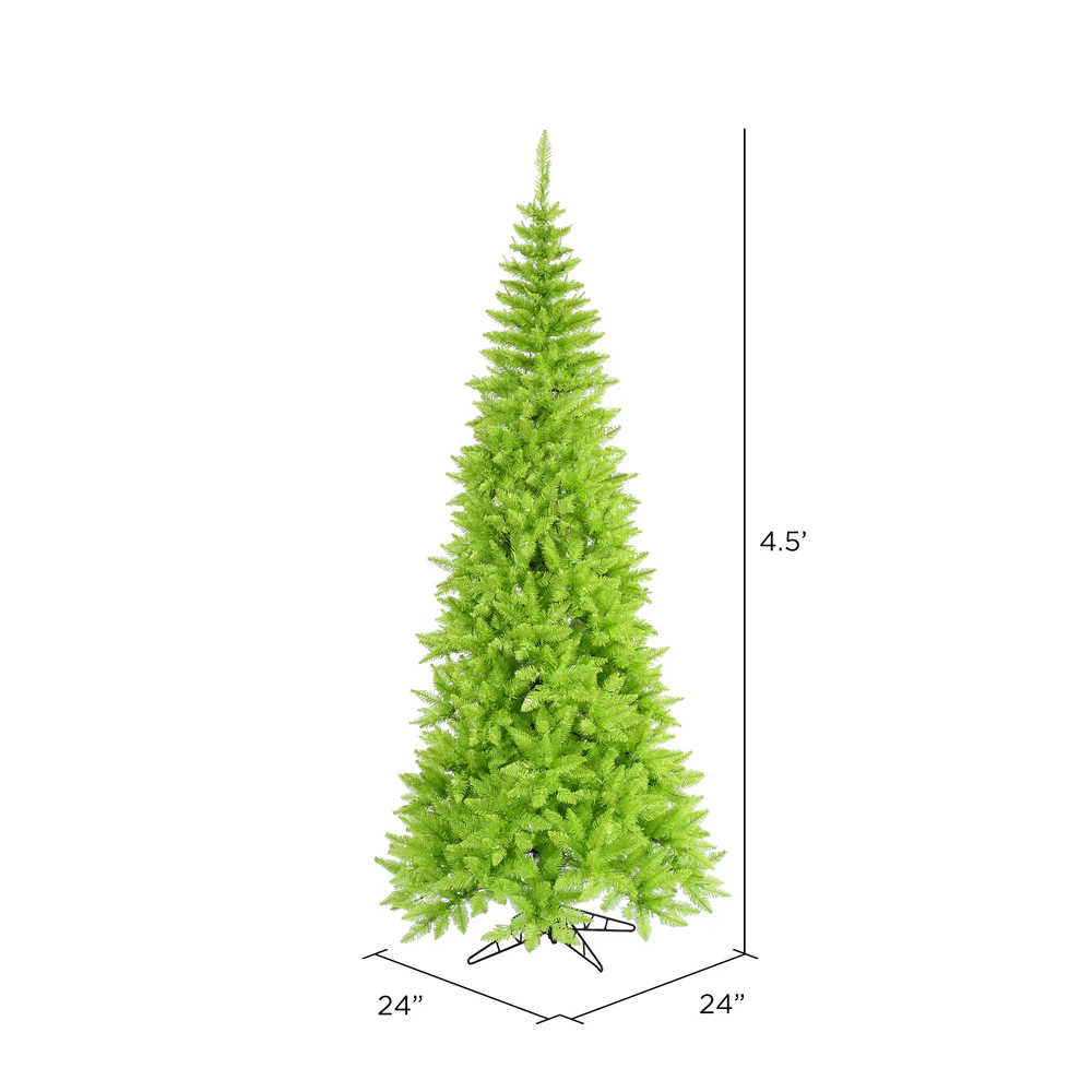 Vickerman 4.5' Lime Fir Slim Artificial Christmas Tree Unlit - Cheap-Us