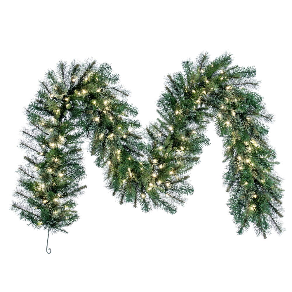 Vickerman 9' Cashmere Artificial Christmas Garland with Warm White Dura-lit LED Lights - Cheap-Us