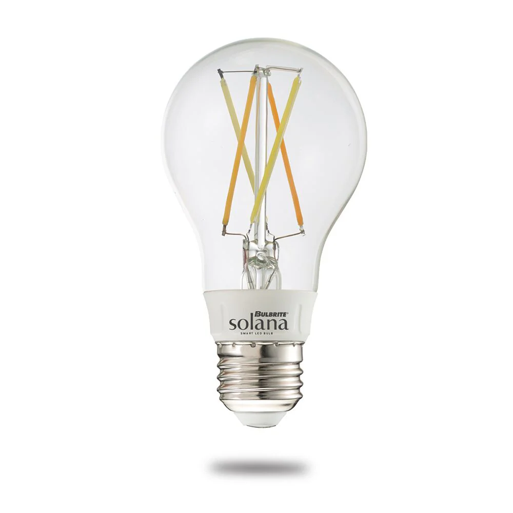 Bulbrite Solana 2-Pack A19 WiFi Connected Edison Filament LED Smart Light Bulb, Clear - Cheap-Us