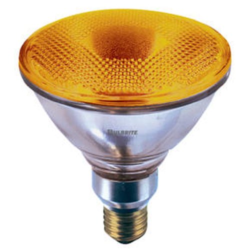 Bulbrite H90PAR38A 90 Watt Dimmable Colored Light Halogen PAR38, Medium Base, Dark Amber - Cheap-Us