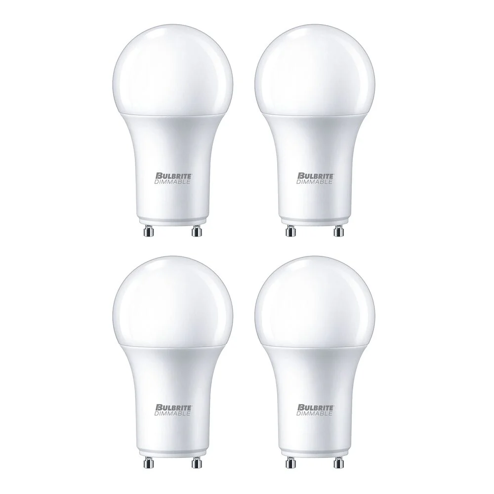 Bulbrite Pack of (4) 9 Watt Dimmable Frost A19 LED Light Bulbs with Twist and Lock Bi-Pin (GU24) Base, 3000K Soft White Light, 800 Lumens - Cheap-Us