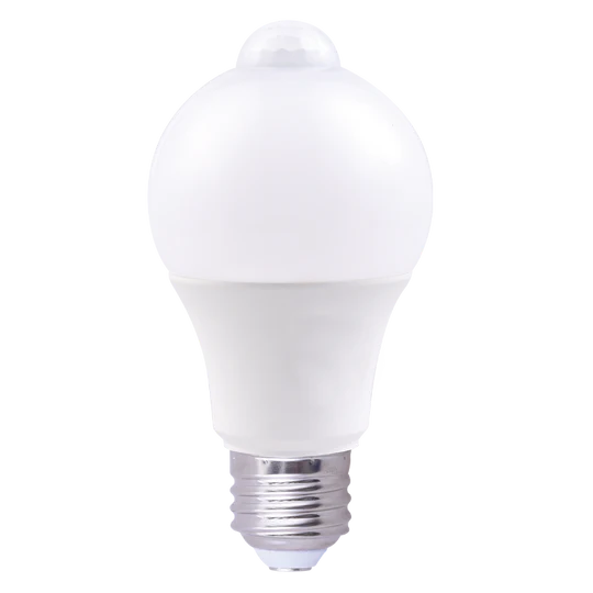 Luxrite LED Dusk To Dawn + PIR A19 Light Bulb, E26 Medium Base, 9W, 3000K - Soft White, 800 Lumens, 80 CRI, Frost Finish, Shatter Proof, With Motion Sensor, Pack of 5 (LR21481) - Cheap-Us