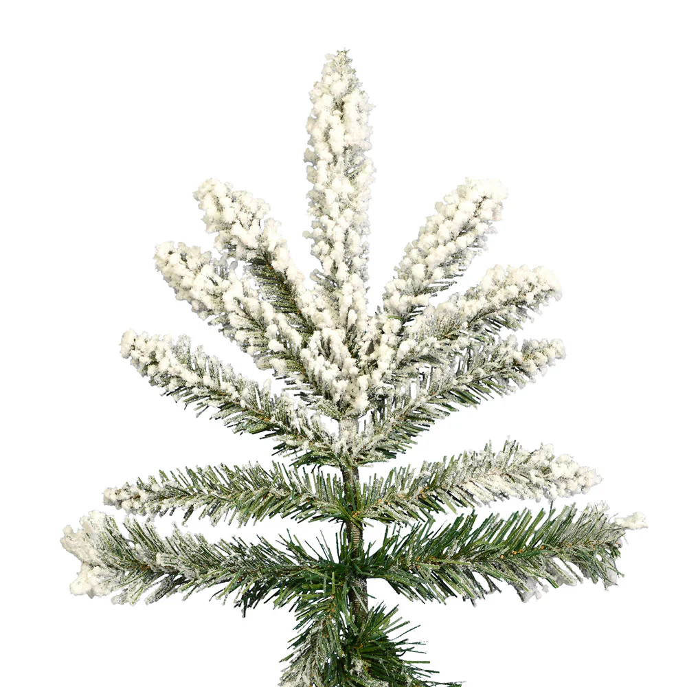 Vickerman 10' Flocked Utica Fir Artificial Christmas Tree Unlit - Cheap-Us