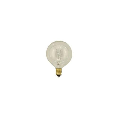 Bulbrite KR25G16CL 25 Watt Krystal Touch Dimmable Krypton G16 Globe Bulb, Candelabra Base, Clear - Cheap-Us