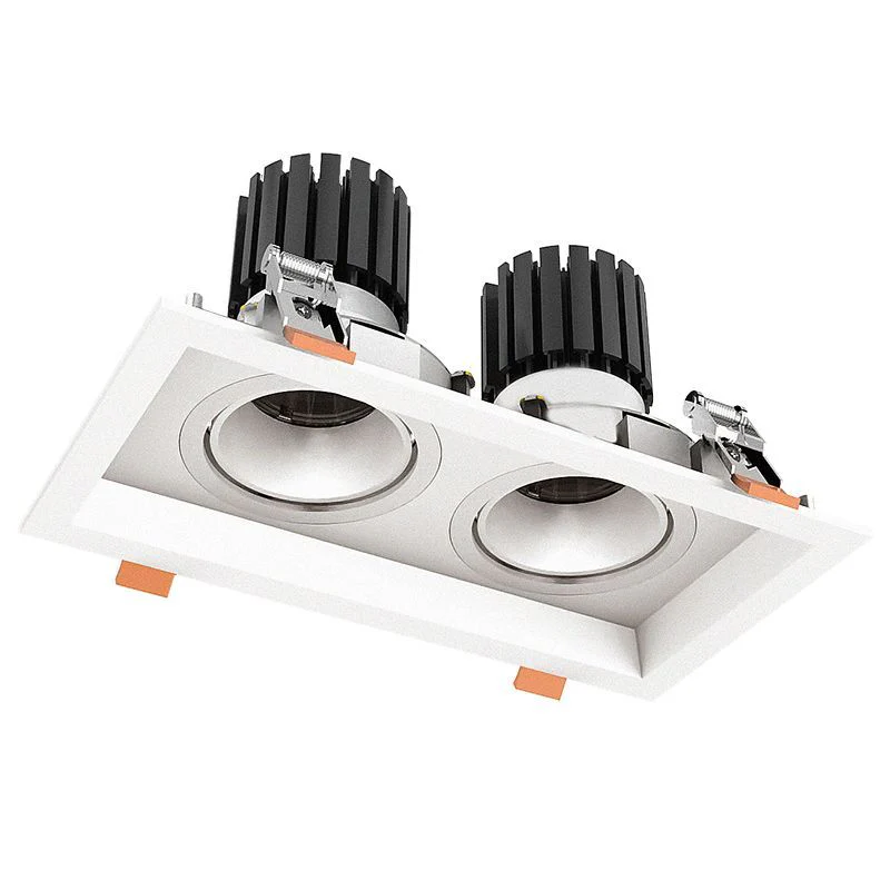 Westgate LED Recessed Light With 2 Slot White Trim, Residential Lighting, 20W, 1400 Lumens, 4000K, White Finish, TRIAC LED Dimmer - Cheap-Us