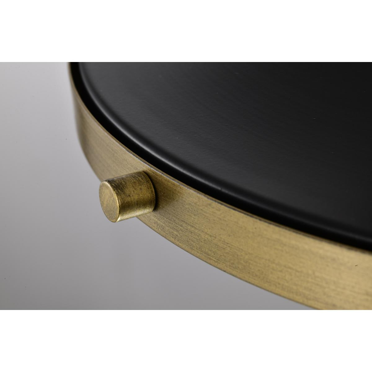 Satco Nuvo Lafayette 1 Flush Mount Fixture, 14/18-Inch, 60W, 120V, Matte Black/Gray With Natural Brass Accents - White Opal Glass Lense - Cheap-Us