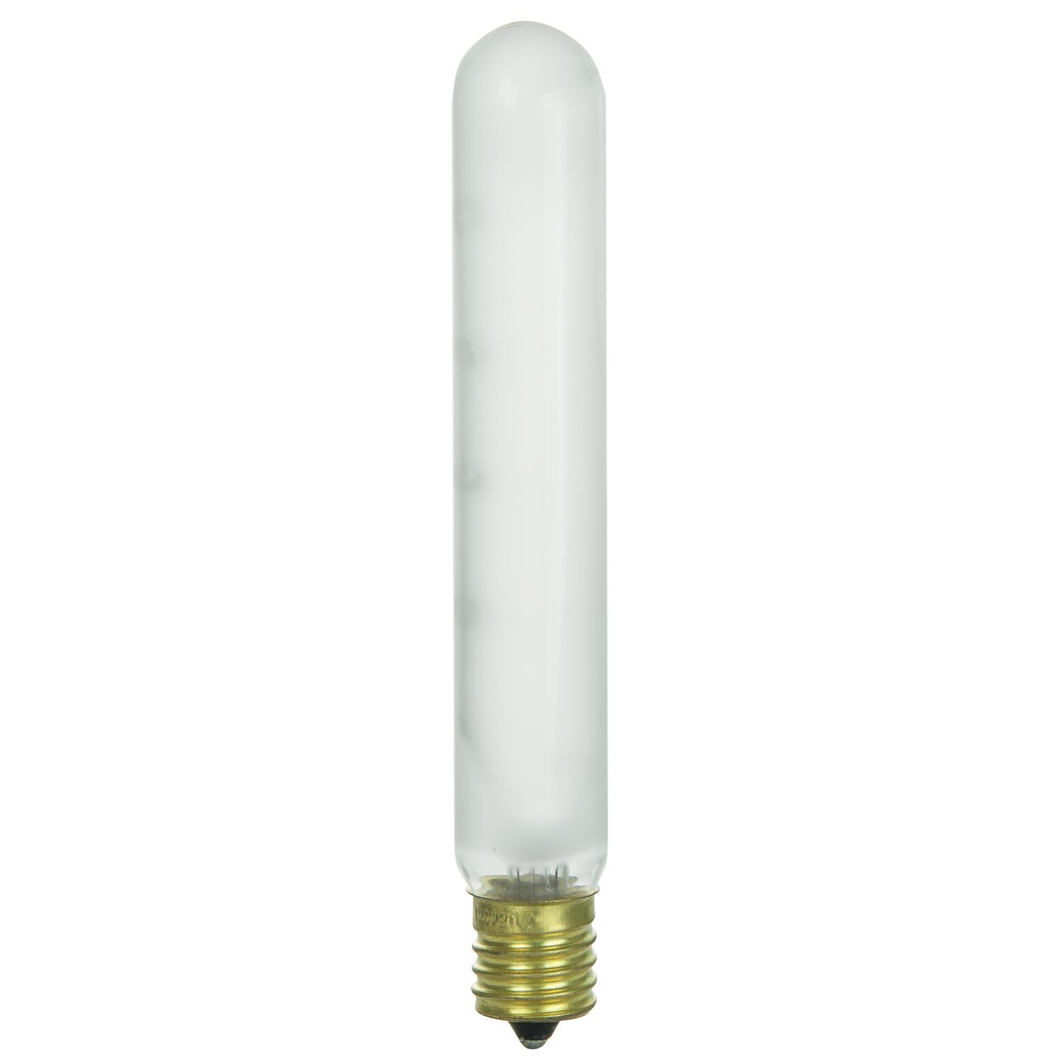 Sunlite Incandescent T6.5 Tubular Light Bulb, E17 Intermediate Base, 40 Watts, 290 Lumens, Dimmable, Mercury Free, 2600K Warm White, Frost Glass, 25 Count - Cheap-Us