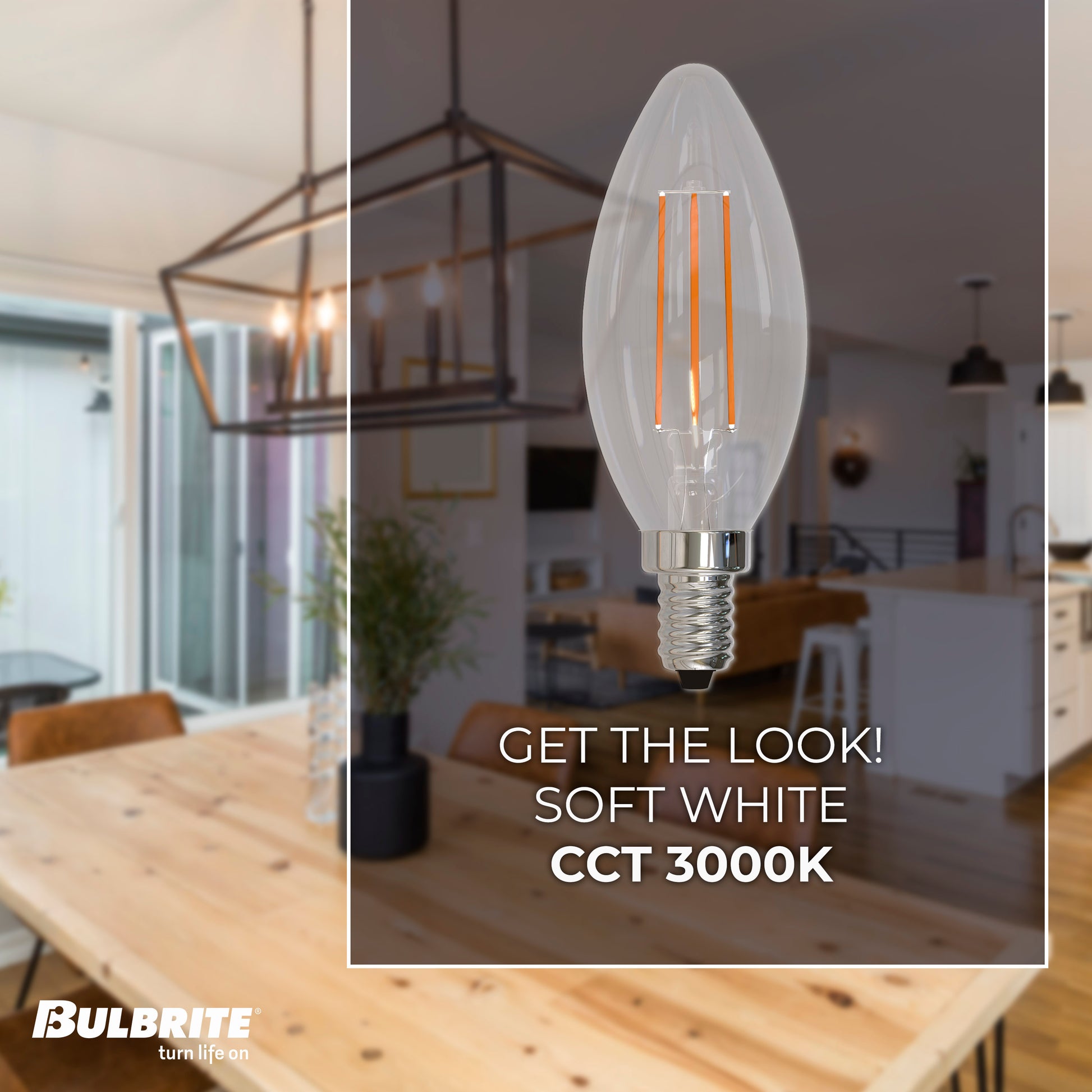 BULBRITE 5W LED B11 3000K FILAMENT E12 DIMMABLE 4PK - Cheap-Us