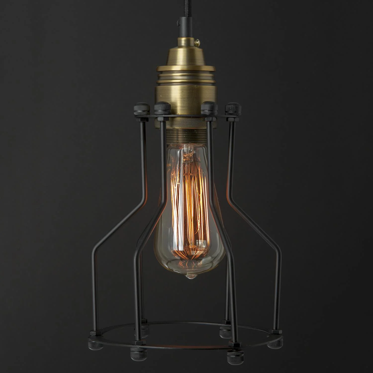 Sunlite Oil Rubbed Bronze Open Cage Antique Style Pendant Fixture - Cheap-Us