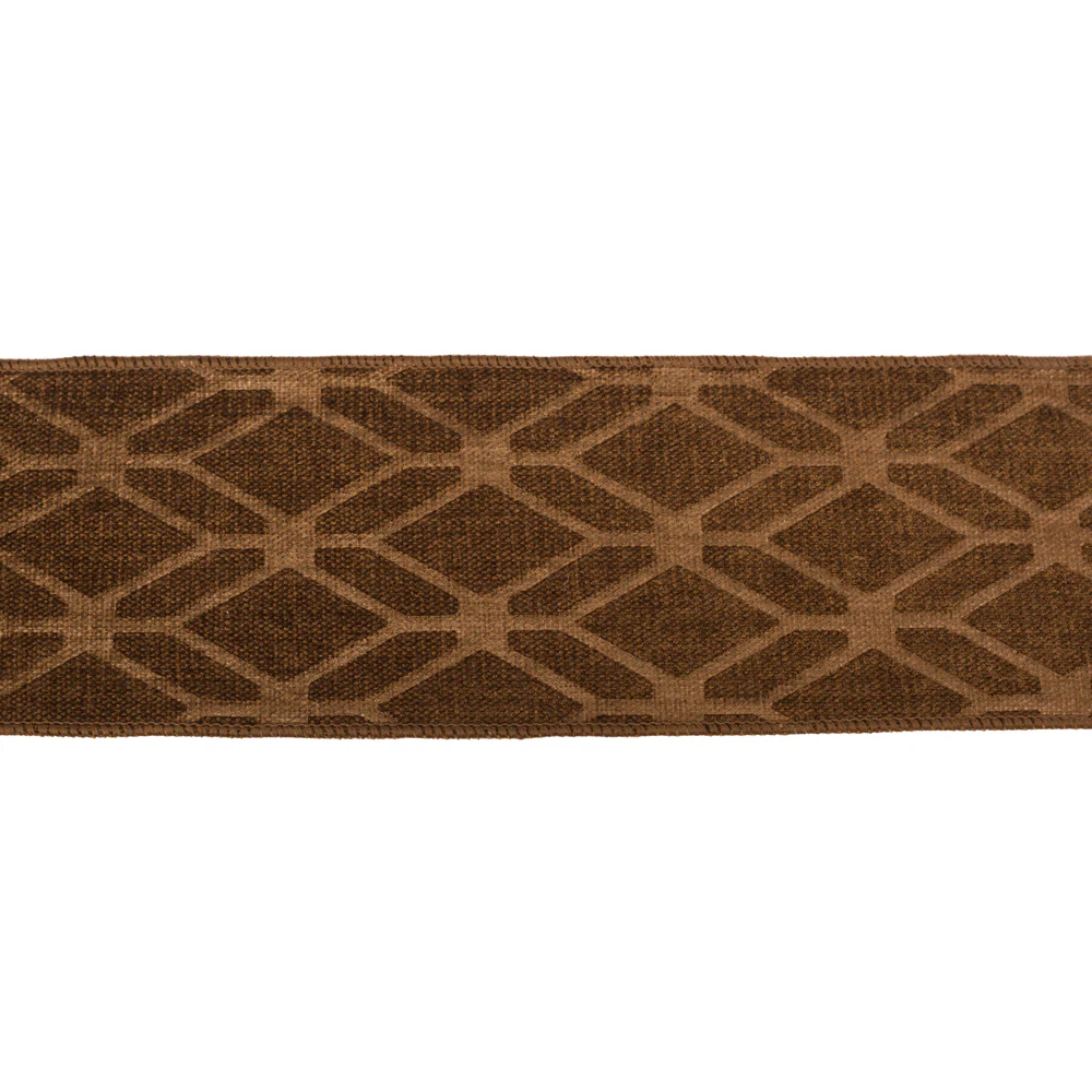 Vickerman Soft Brown Ribbon With Geometric Pattern - Cheap-Us