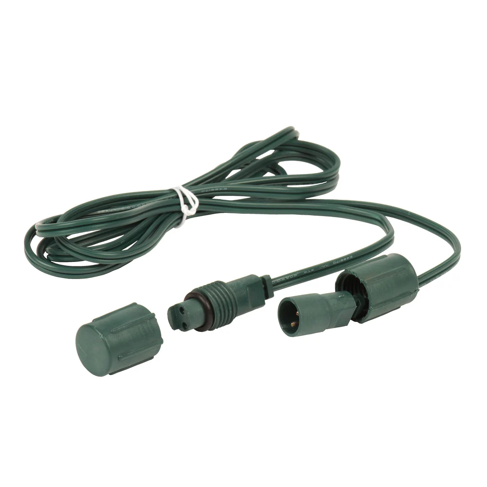 Vickerman 6' Coaxial Extension Cord for X6G6601PBG 50Lt Coaxal LED Set, - 12 Pack. Green Wire. - Cheap-Us