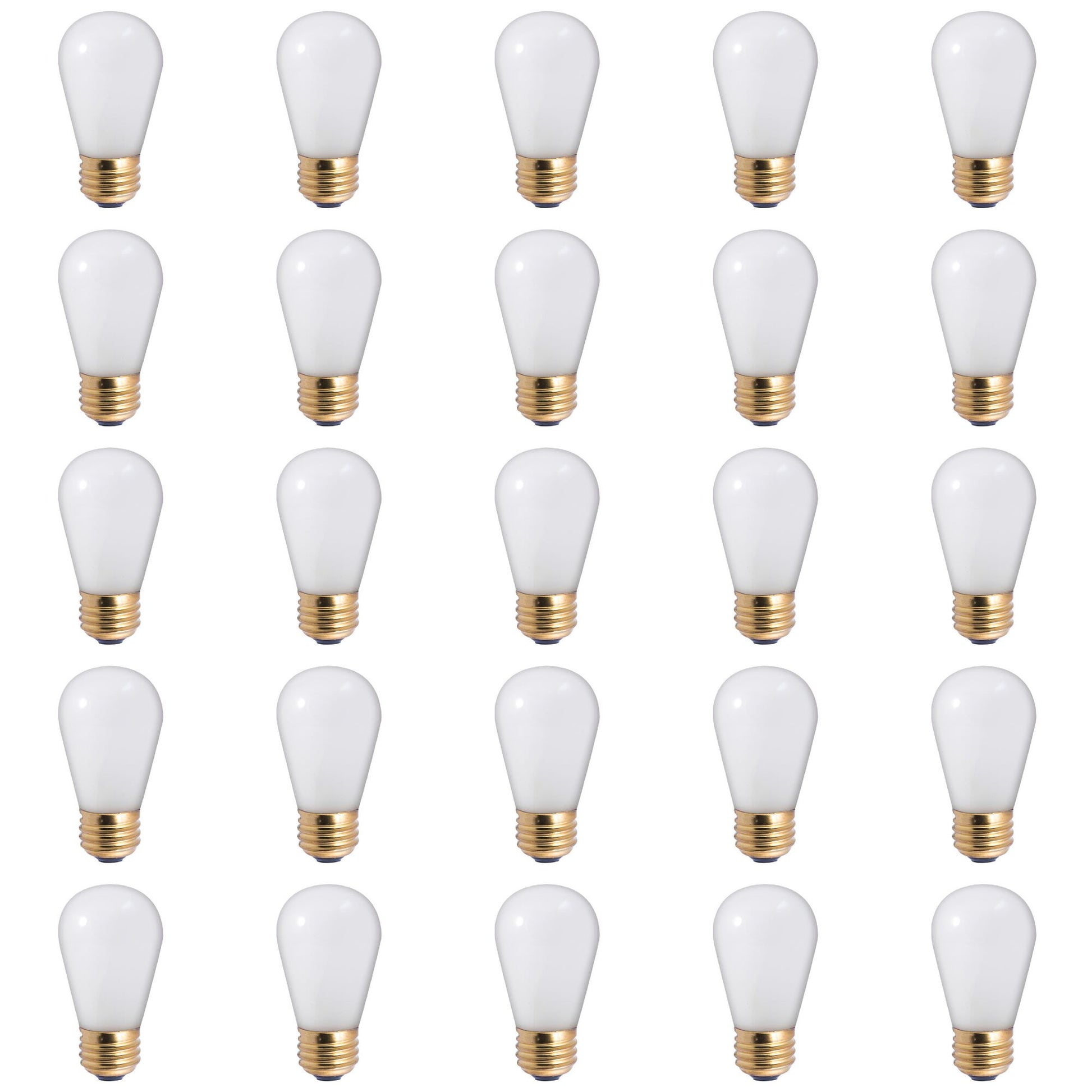 BULBRITE INCANDESCENT S14 MEDIUM SCREW (E26) 11W DIMMABLE LIGHT BULB 2700K/WARM WHITE 25PK (701911) - Cheap-Us