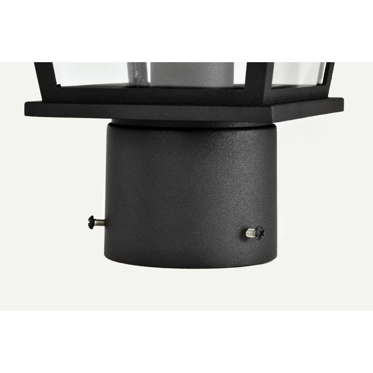 60-5745 JASPER 1LT OUTDOOR POST Jasper Collection Outdoor 14 inch Post Light Pole Lantern; Matte Black Finish with Clear Glass - Cheap-Us