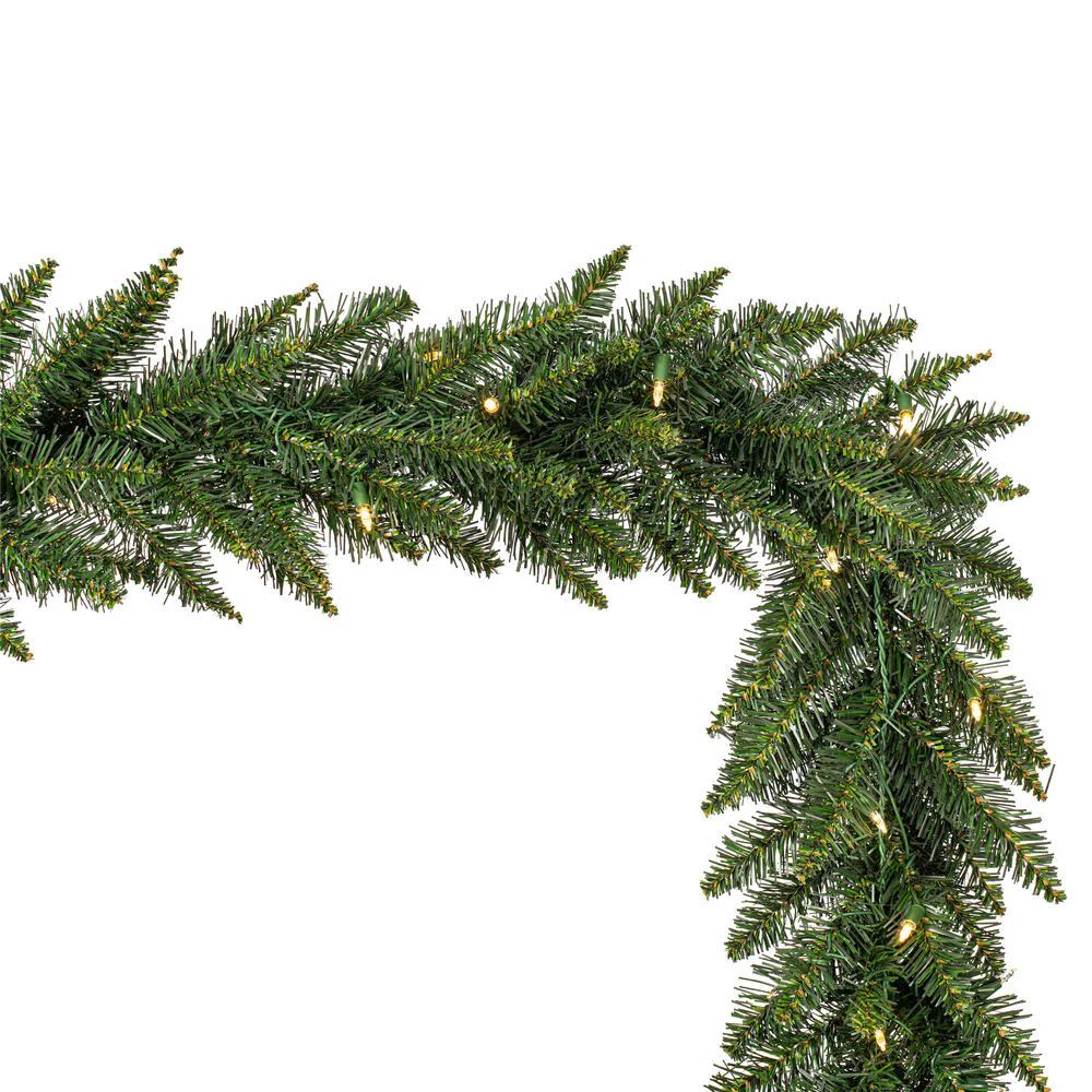 Vickerman 9' Camdon Fir Artificial Christmas Garland Warm White LED Mini Lights - Cheap-Us