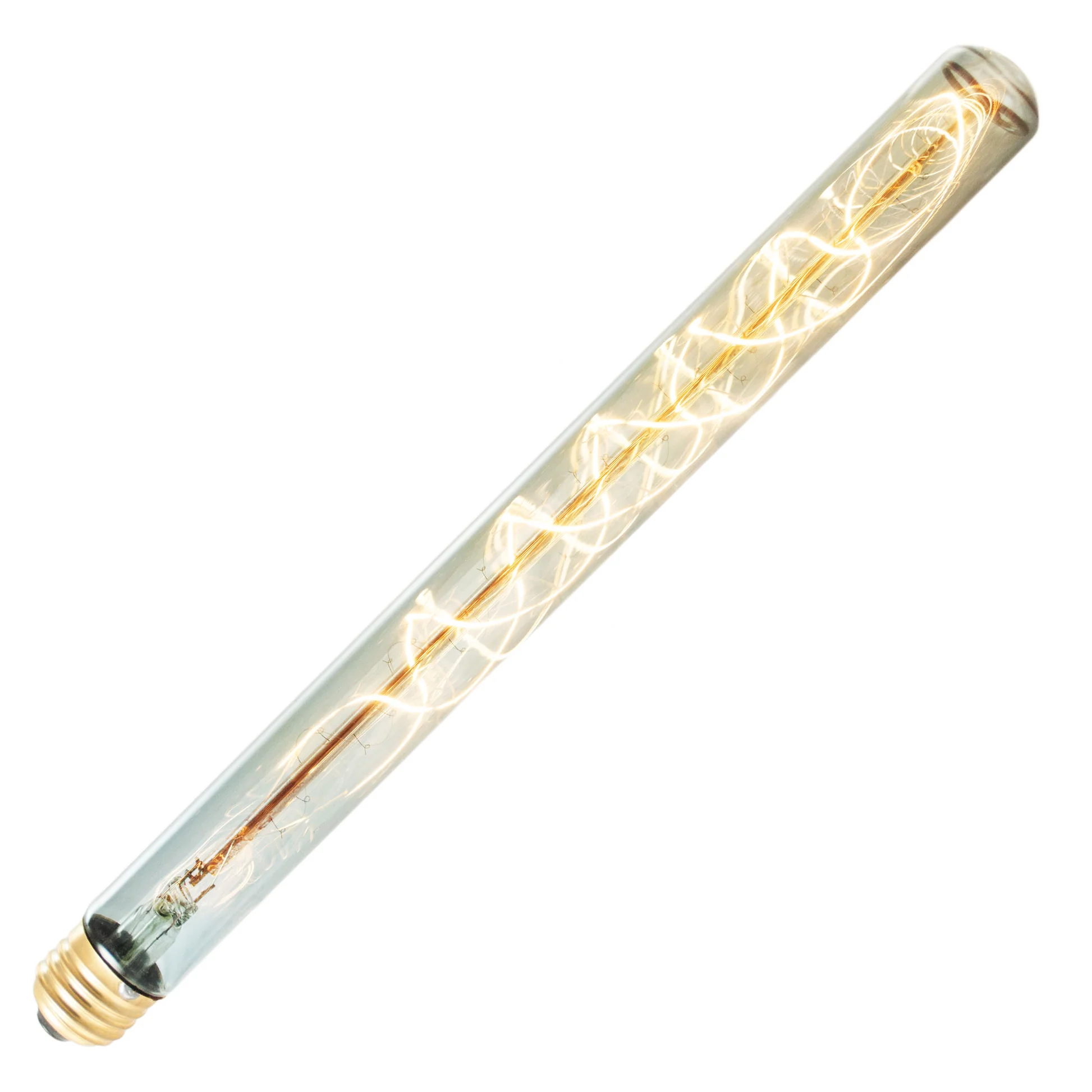 Bulbrite NOS40T9/L/SMK 40 Watt Nostalgic Edison Tubular T9 Long, Vintage Spiral Filament, Medium Base, Smoke Finish - Cheap-Us