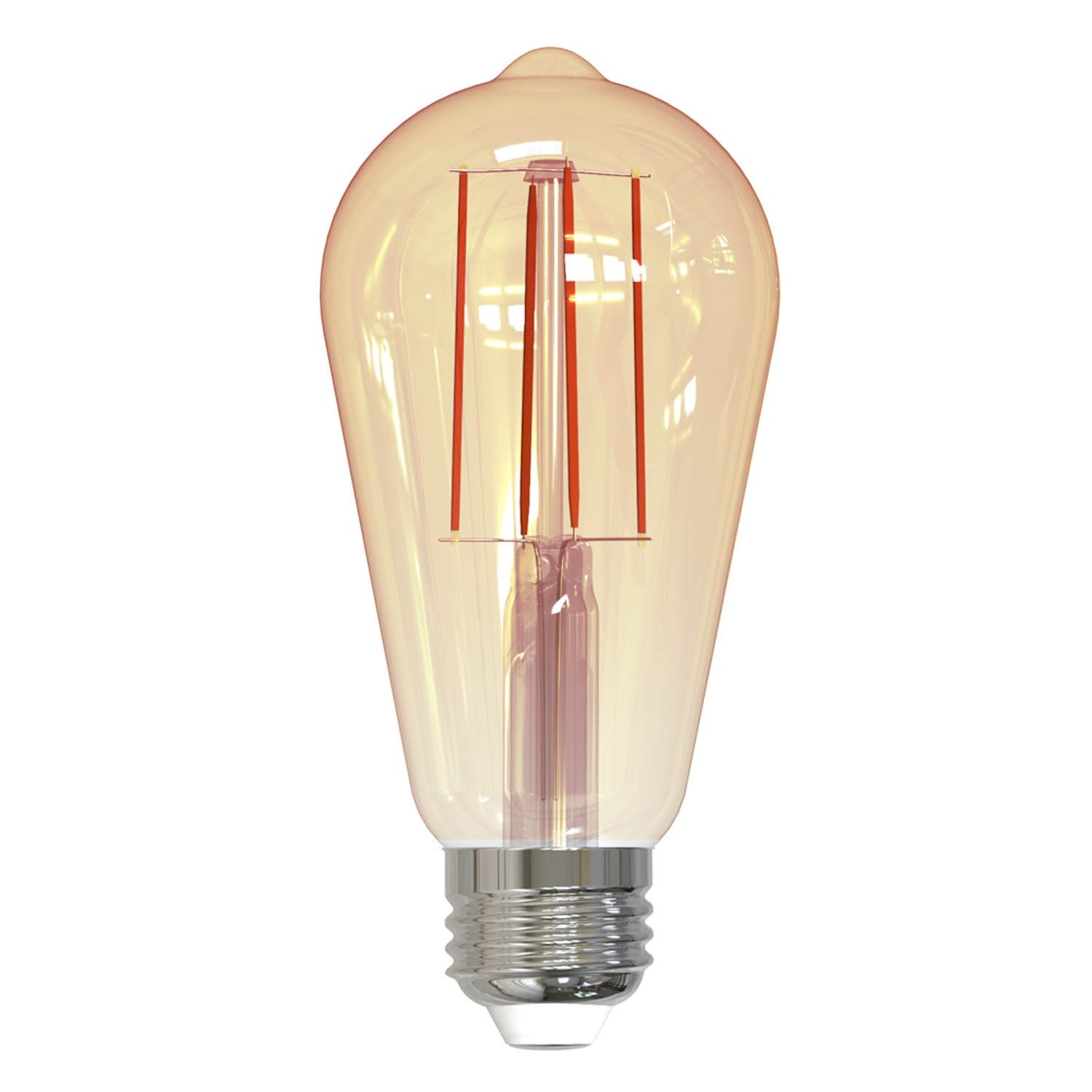BULBRITE LED ST18 MEDIUM SCREW (E26) 5W DIMMABLE FILAMENT LIGHT BULB 2200K/AMBER 40W INCANDESCENT EQUIVALENT 2PK (776801) - Cheap-Us