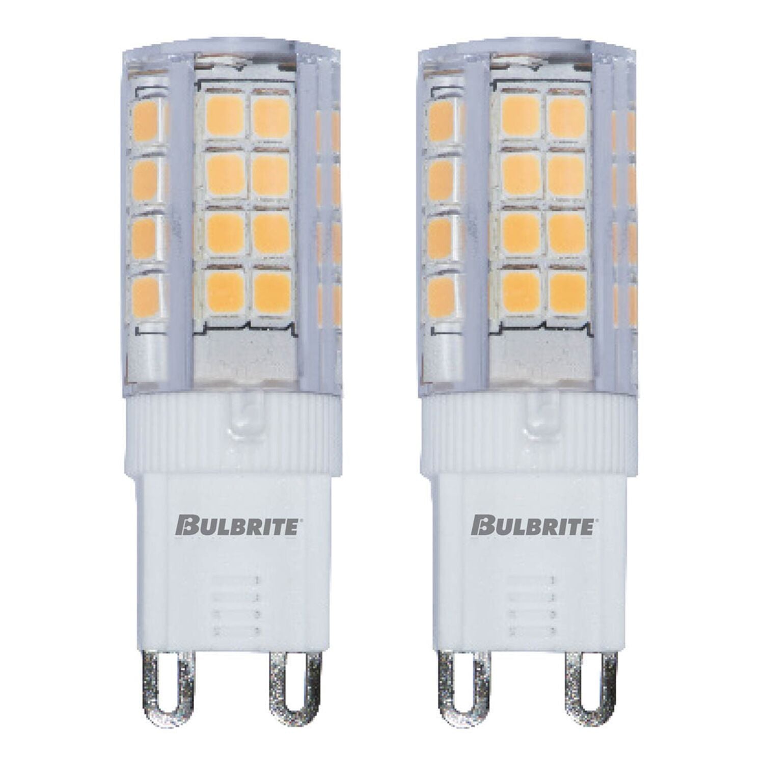 BULBRITE LED T4 BI-PIN (G9) 3.5W NON-DIMMABLE LIGHT BULB 2700K/WARM WHITE 30W INCANDESCENT EQUIVALENT 2PK (770589) - Cheap-Us