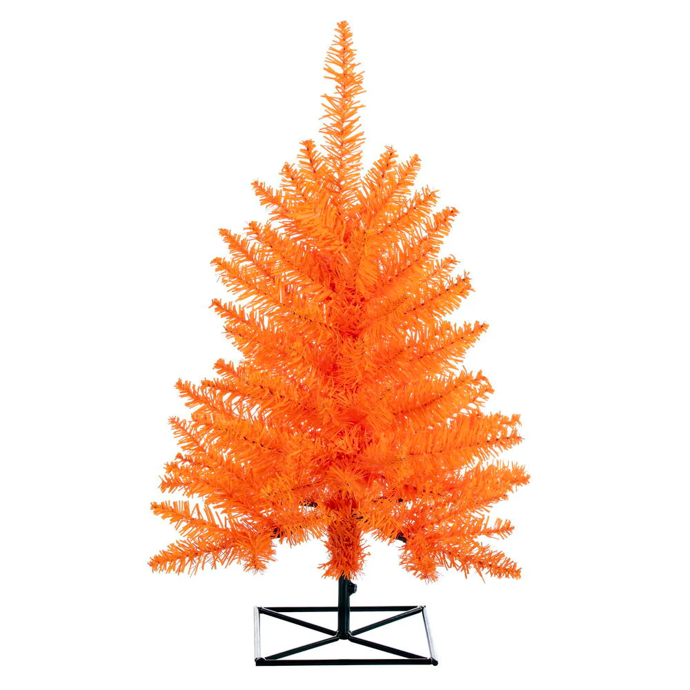 Vickerman 3' Orange Fir Artificial Christmas Tree Unlit - Cheap-Us