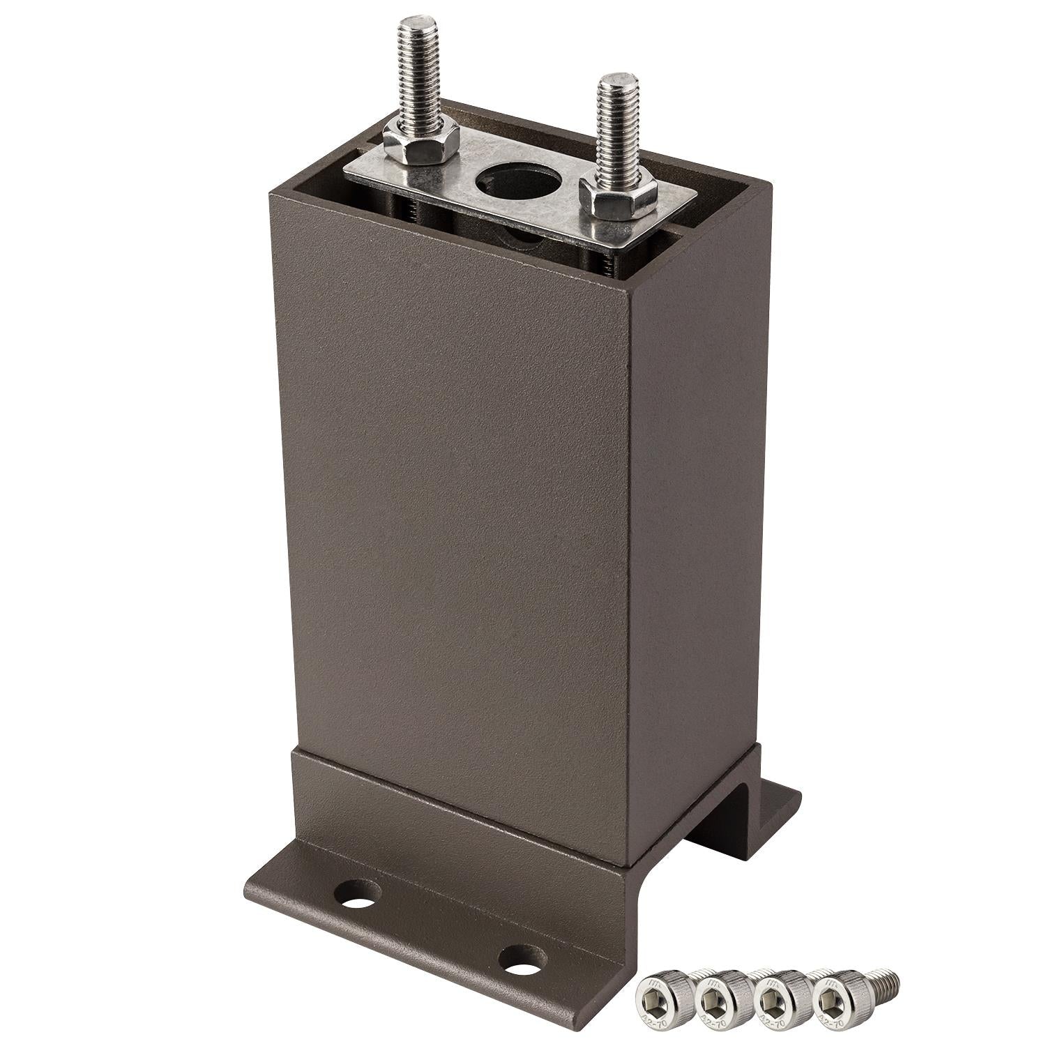 Sunlite 85346-SU Fixed Wall Mount Die-Cast Aluminum Bracket, Bronze Finish - Cheap-Us