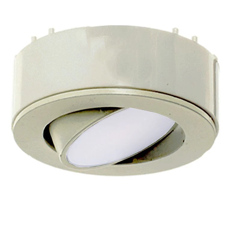 Westgate 120V Adj. Slim Puck Light, ETL, 3000K, Brushed Nickel, Undercabinet Lighting, 4.5W, 250 Lumens, 3000K, Bronze TRIAC Dimming - Cheap-Us
