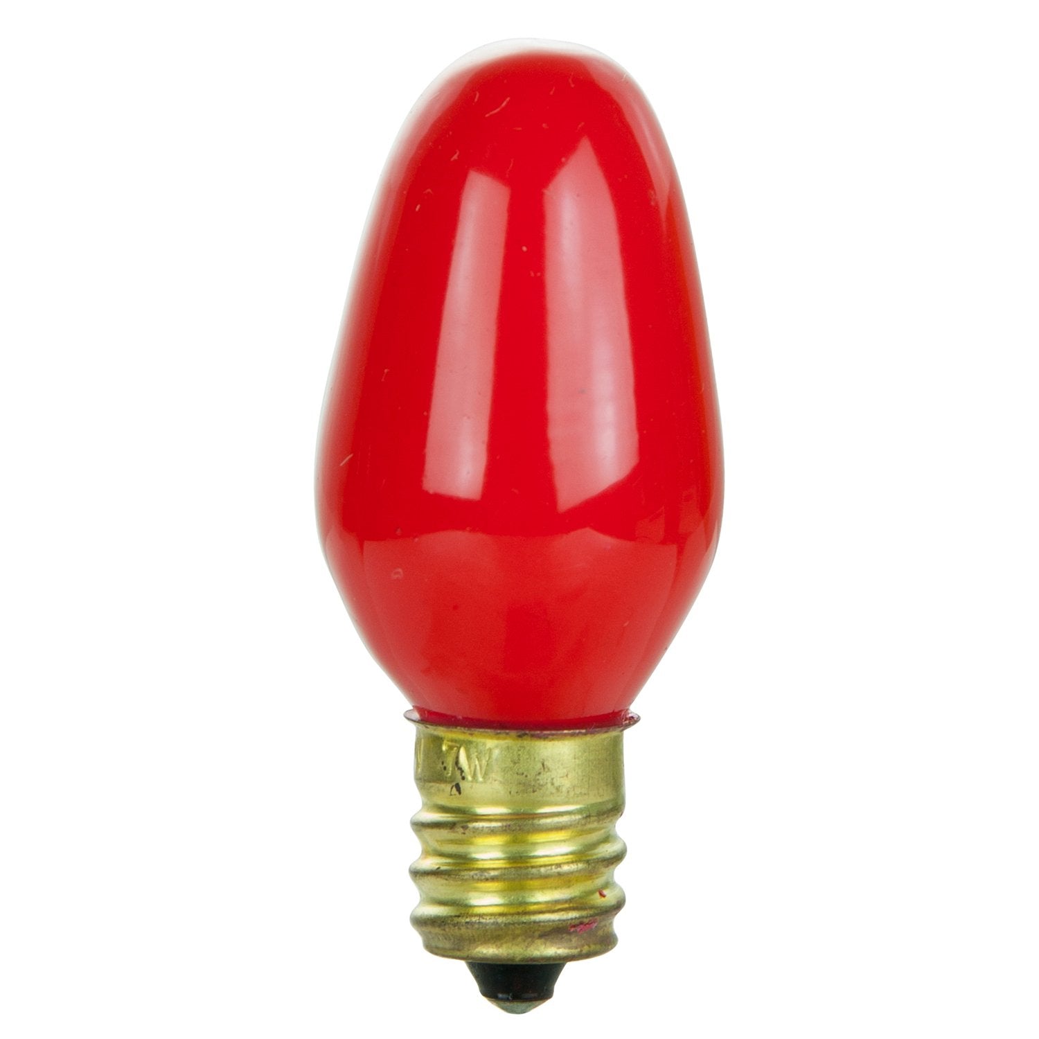 Sunlite 01058 7C7 Incandescent Bulb, 7 Watt, Candelabra E12 Base, C7 Small Night Light, Colored Bulb, Red, 12 Count - Cheap-Us