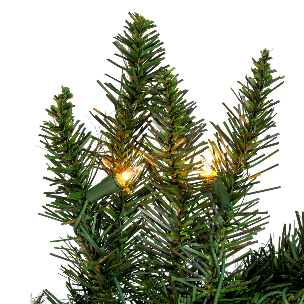 Vickerman 9' Camdon Fir Artificial Christmas Garland Clear Dura-lit Incandescent Mini Lights - Cheap-Us
