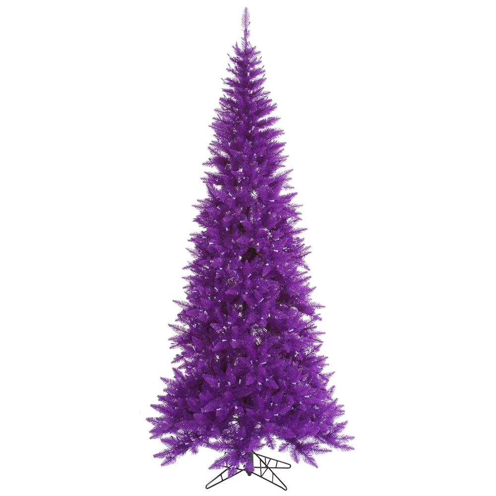 Vickerman 5.5' Purple Fir Slim Artificial Christmas Tree Unlit - Cheap-Us