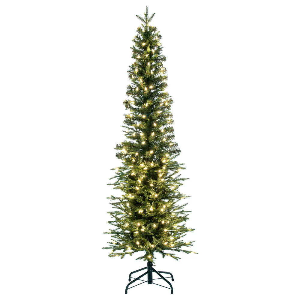 Vickerman 5.5' Bixley Pencil Fir Artificial Christmas Tree Warm White Dura-lit LED Lights - Cheap-Us
