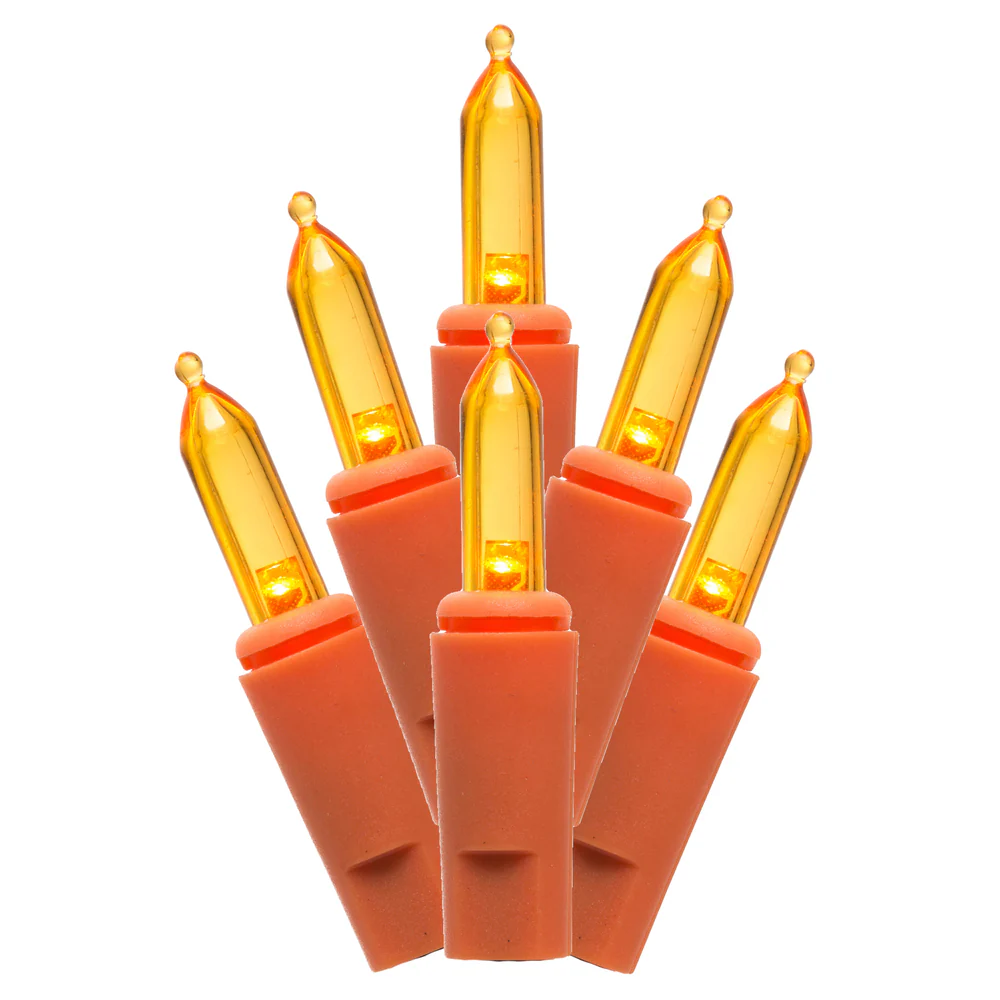 Vickerman 50 LED Orange Dura-Lit Light on Orange Wire, 37' Christmas Light Strand- 2 Pack - Cheap-Us