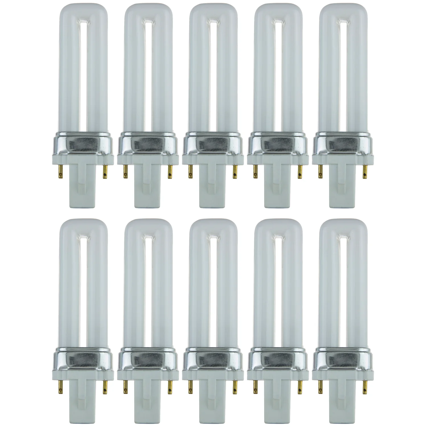 Sunlite PL5/SP41K/10PK 2-Pin Fluorescent 5W 4100K Cool White U Shaped PL CFL Twin Tube Plugin Light Bulbs with G23 Base (10 Pack) - Cheap-Us