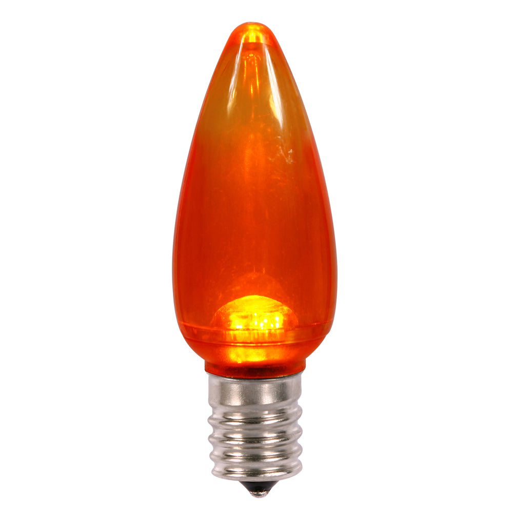 Vickerman C9 Transparent Plastic LED Orange Dimmable Bulb E17 Nickel Base 25 per bag - Cheap-Us