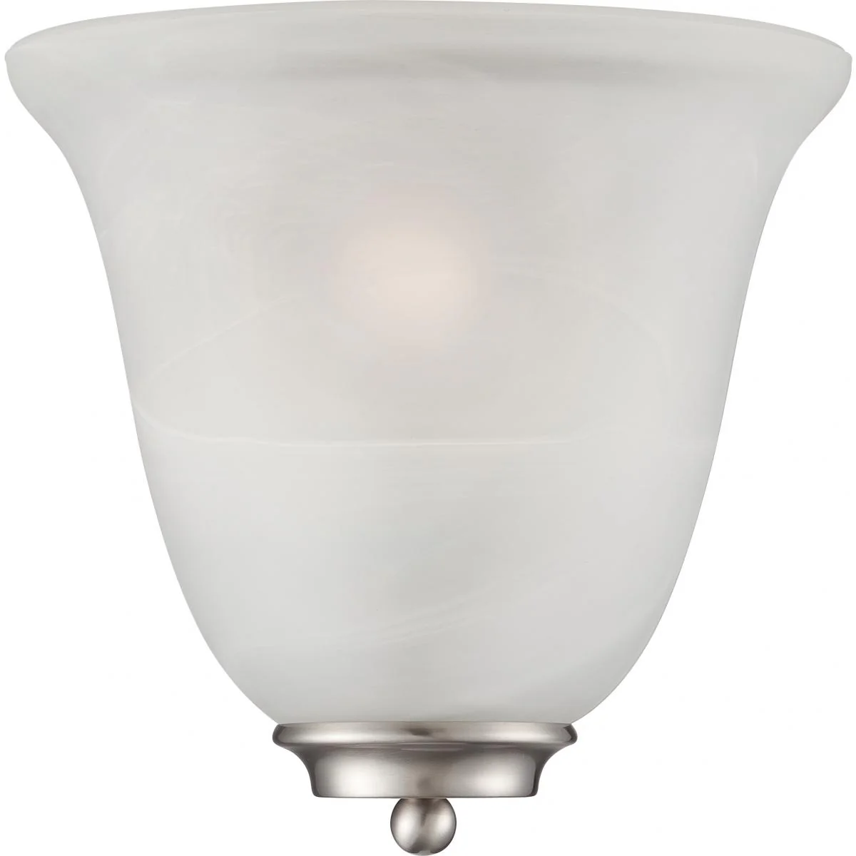 60-5376 EMPIRE 1 LT WALL SCONCE Empire - 1 Light Wall Sconce Alabaster Glass - Brushed Nickel Finish - Cheap-Us
