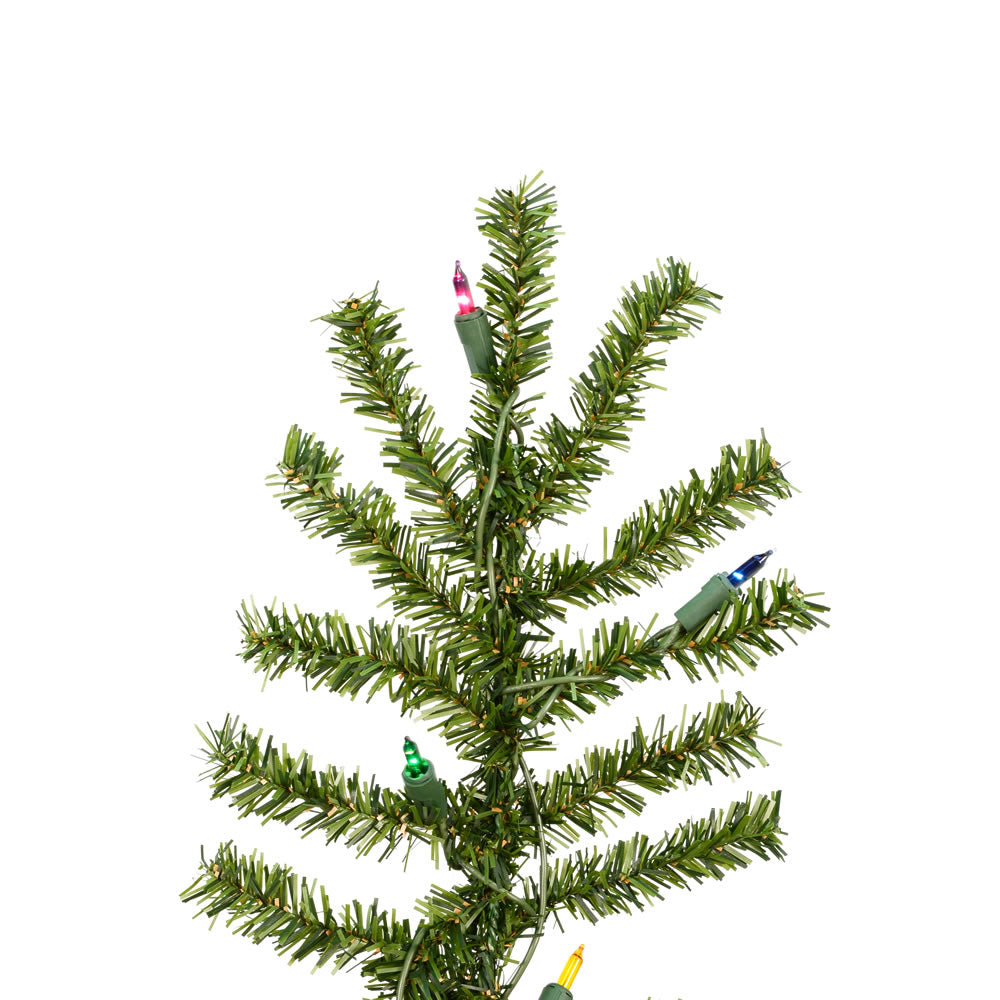 Vickerman 7' Natural Alpine Artificial Christmas Tree Multi-Colored Incandescent Lights - Cheap-Us