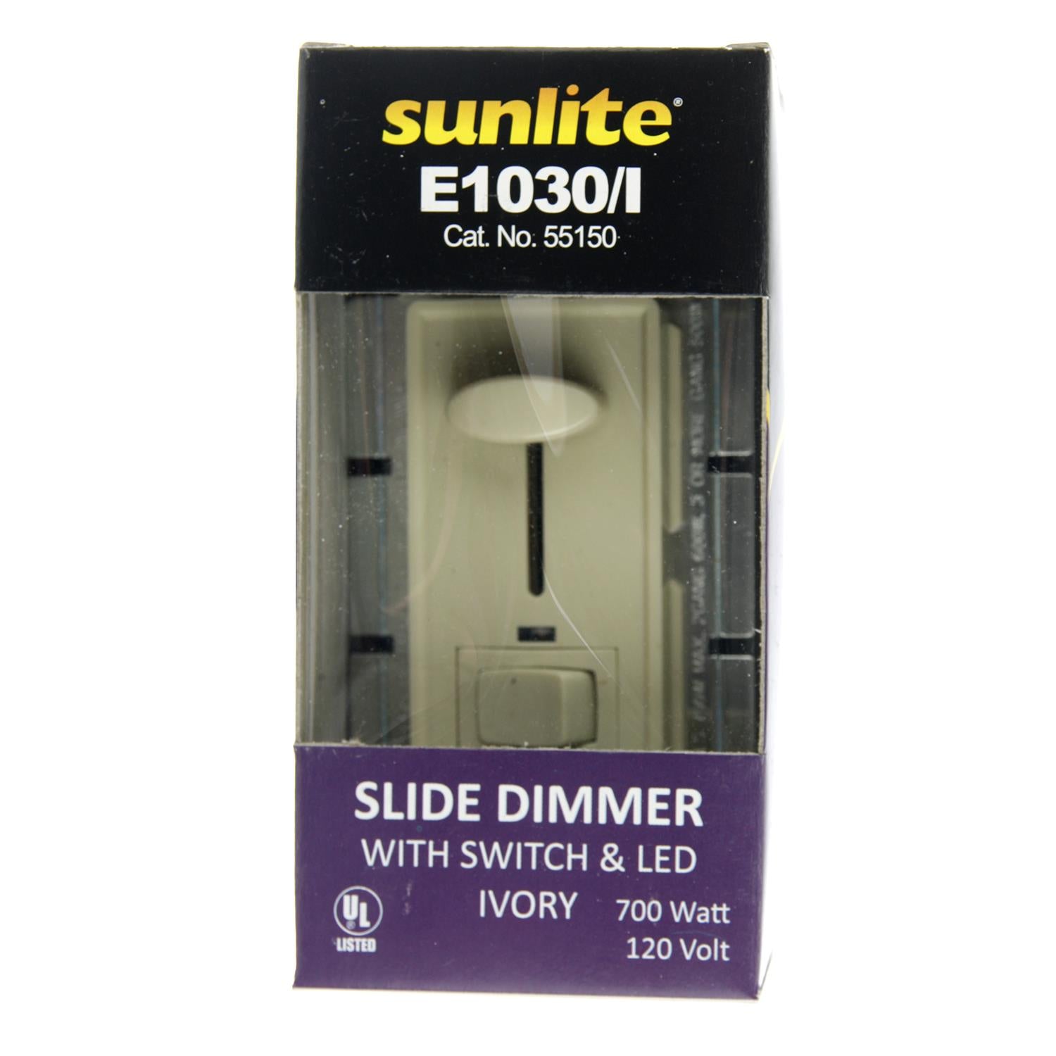Sunlite E1030/I Slide Dimmer with LED/On/Off Switch, Ivory - Cheap-Us