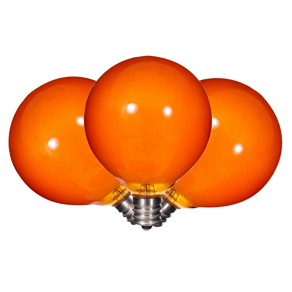 Vickerman Amber LED G50-E12 Filament Glass Replacement Bulbs 10/Box - Cheap-Us