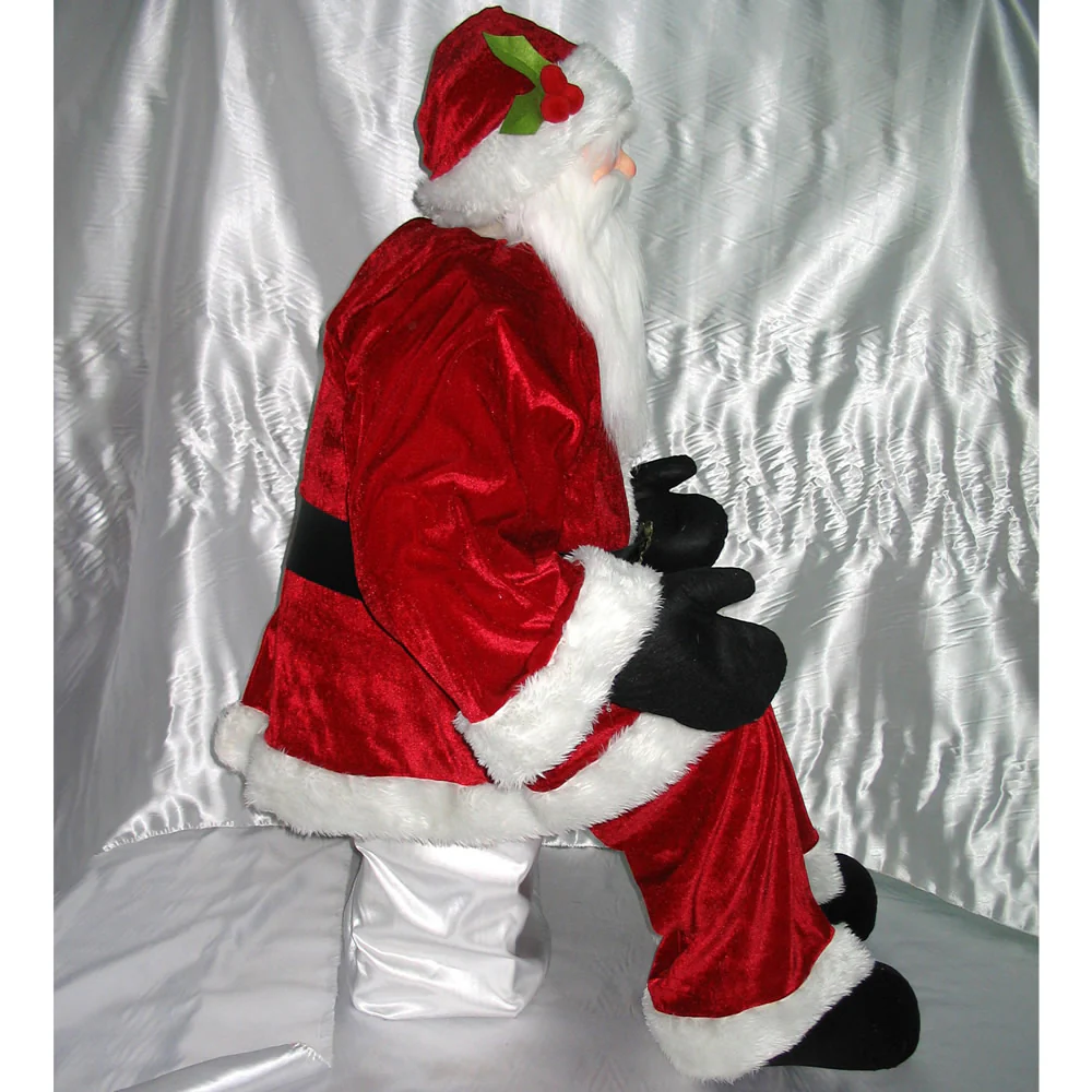 Vickerman 6' Red Velvet Standing or Sitting Santa Unlit. Indoor use only - Cheap-Us