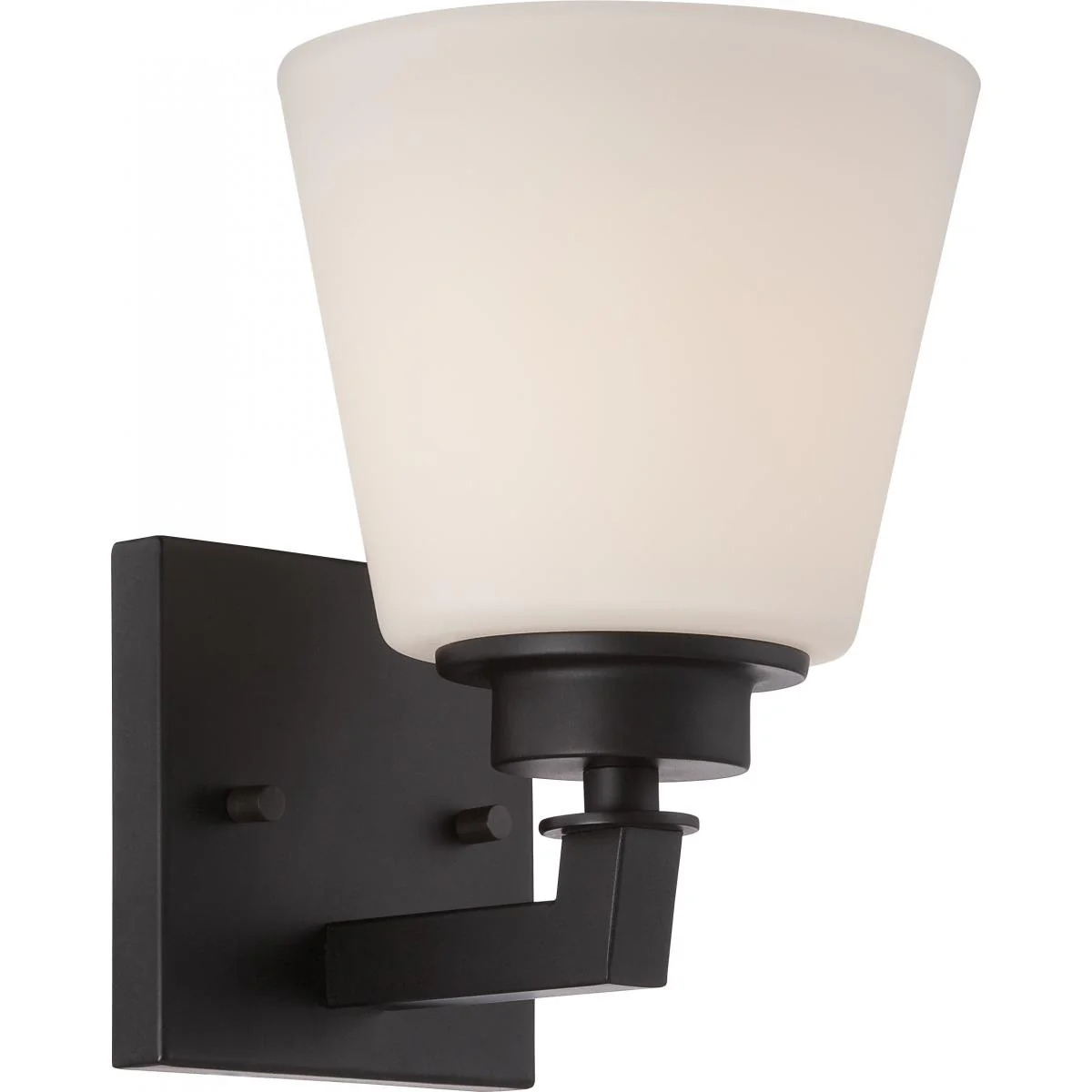 60-5551 MOBILI - 1 LT VANITY FIXTURE Mobili - 1 Light Vanity with Satin White Glass - Aged Bronze Finish - Cheap-Us